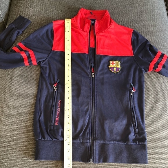 Fc Barcelona blue & red zip up racing style jacket S - Picture 7 of 11